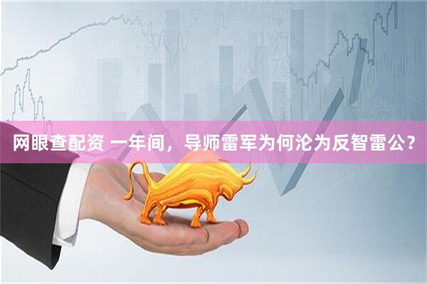 网眼查配资 一年间，导师雷军为何沦为反智雷公？